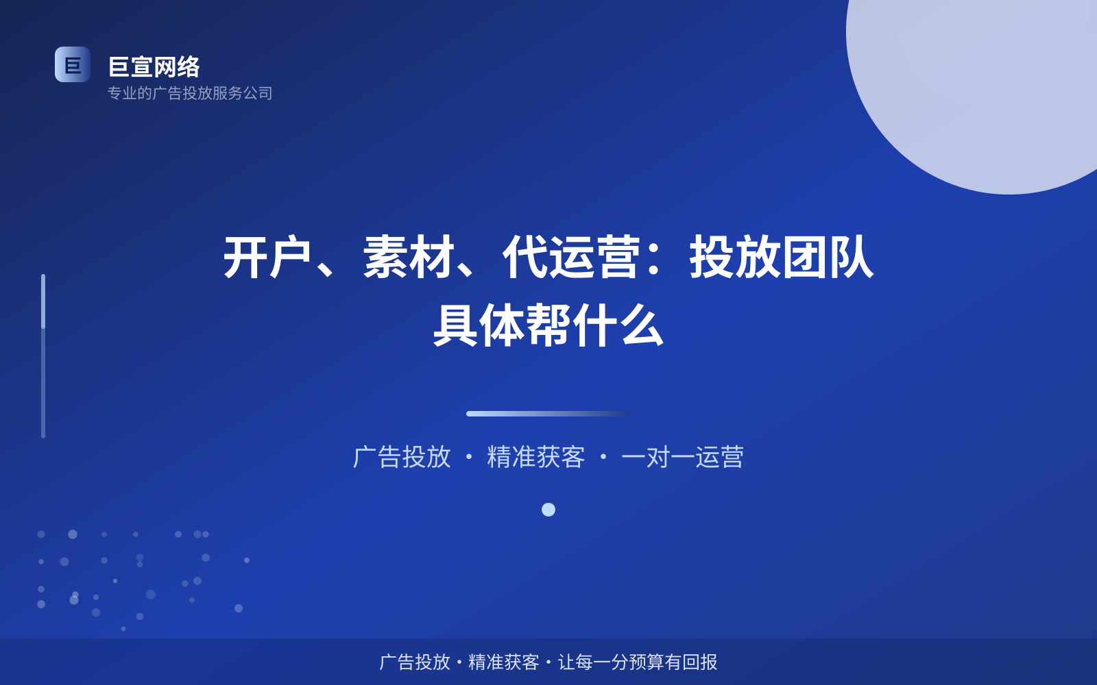 开户、素材、代运营:投放团队具体帮什么(效果数据维度) 开户、素材、代运营:投放团队具体帮什么(效果数据维度)
