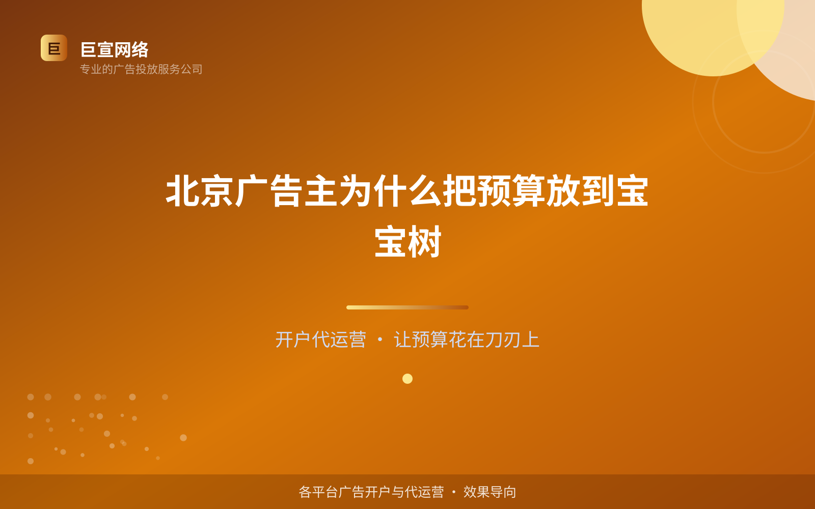 北京广告主为什么把预算放到宝宝树(投放总览) 北京广告主为什么把预算放到宝宝树(投放总览)