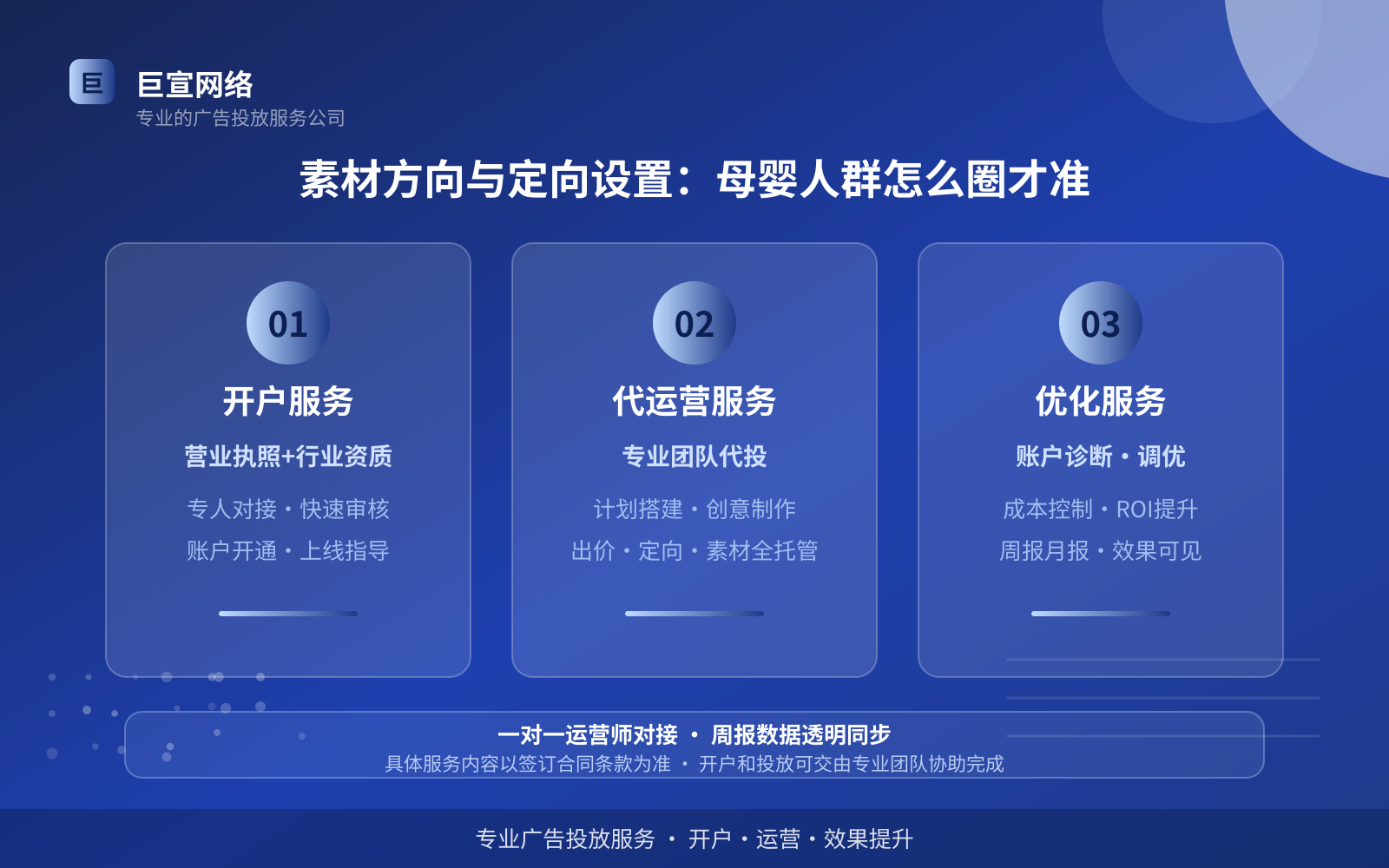 素材方向与定向设置:母婴人群怎么圈才准(服务内容介绍) 素材方向与定向设置:母婴人群怎么圈才准(服务内容介绍)